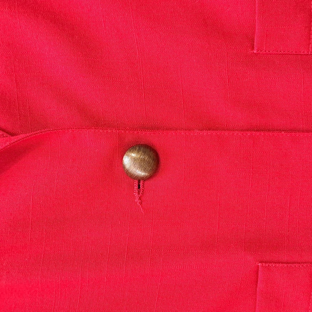 Vintage Block Island by Marina Pappas Red Blazer Suit Jacket 6 Petite Pockets - Picture 9 of 12
